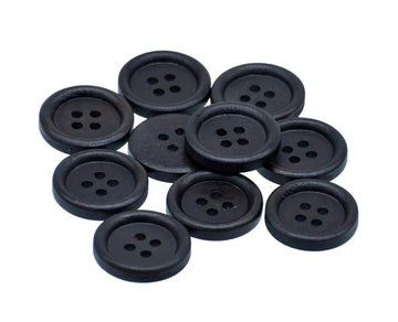 Jags Craft Decorative Button Round Black 10Pc JCDBD20MM