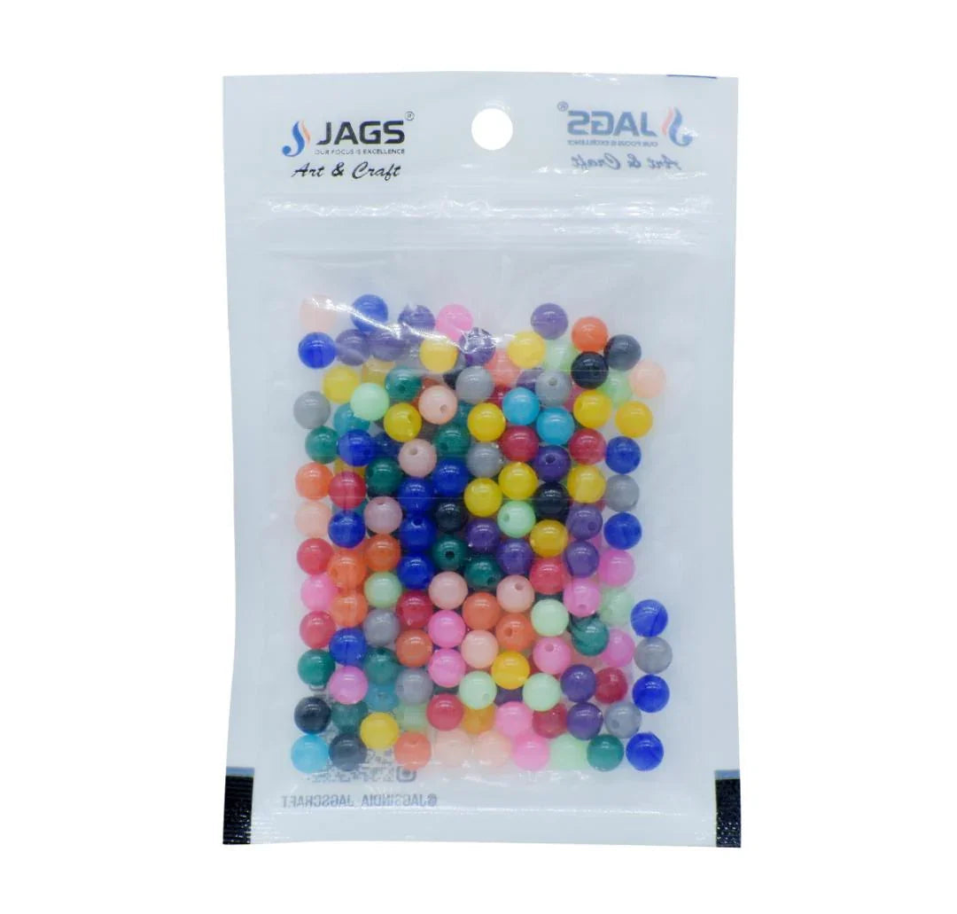 Jags Craft Beads Round Multi Colours 6MM 20Gsm JCBR04