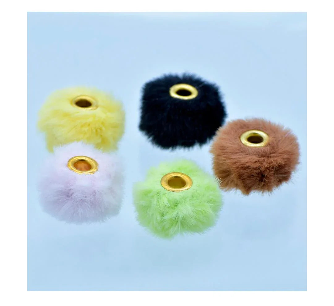 Jags Beads Fur Round Pastel Colour Set Of 5 Pics JCPP11