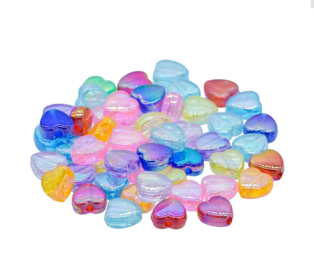 Jags Craft Beads Hearts Colourful 10gsm JCB225