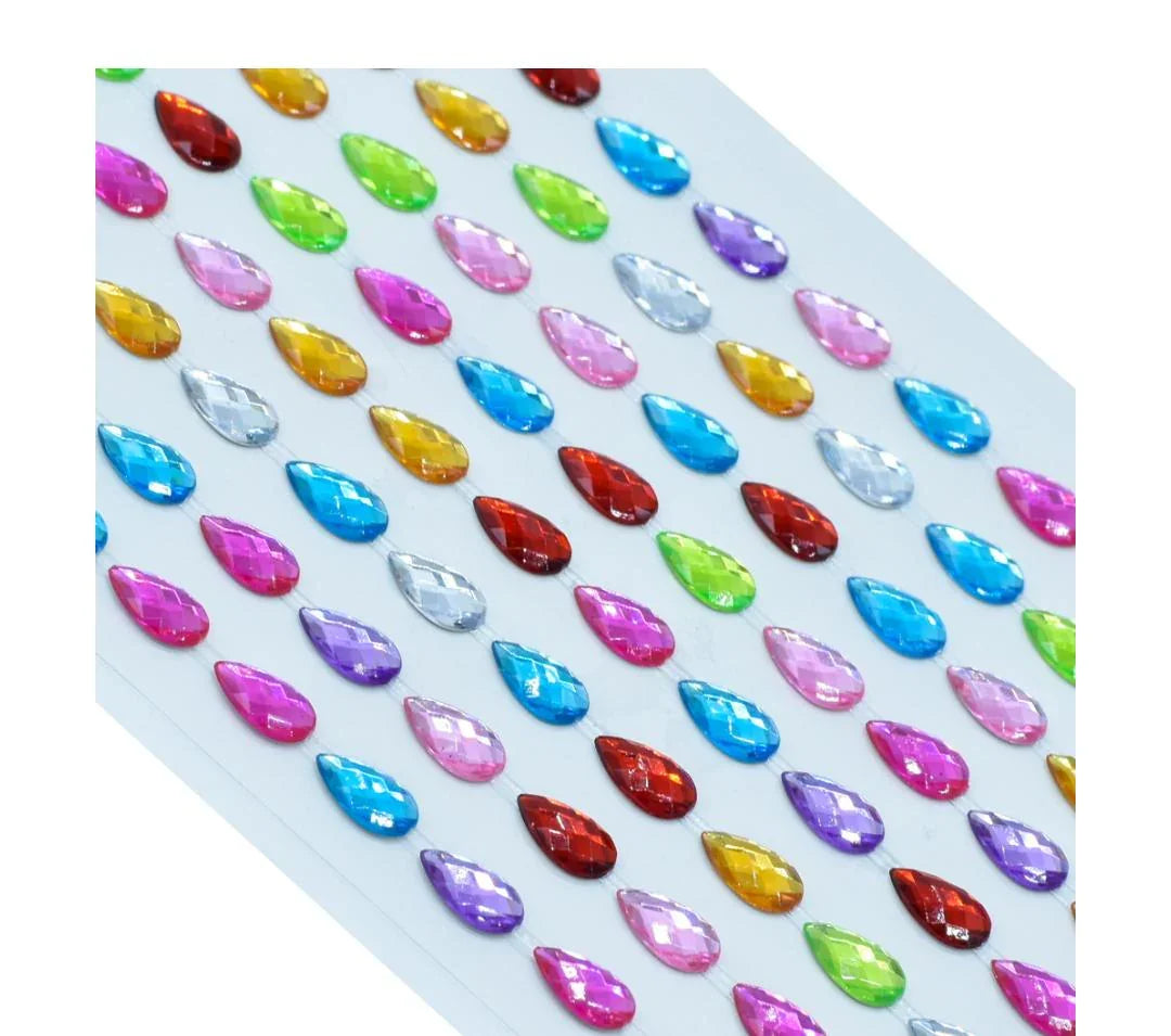 Jags Gem Stones Sticker Ovel Multicolour KSQ-SD