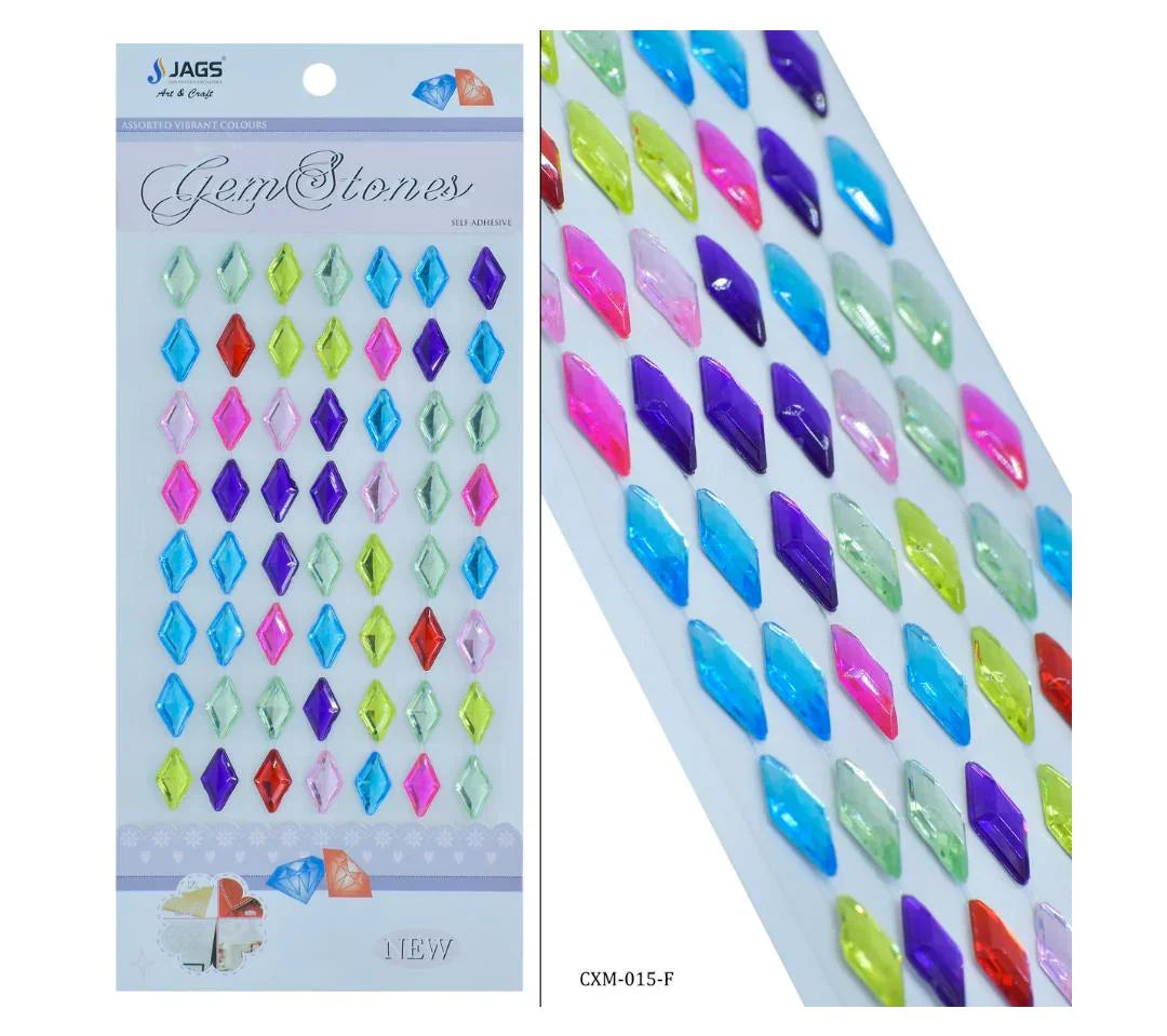 Jags Gem Stones Sticker Rhombus Multicolour CXM-015-F