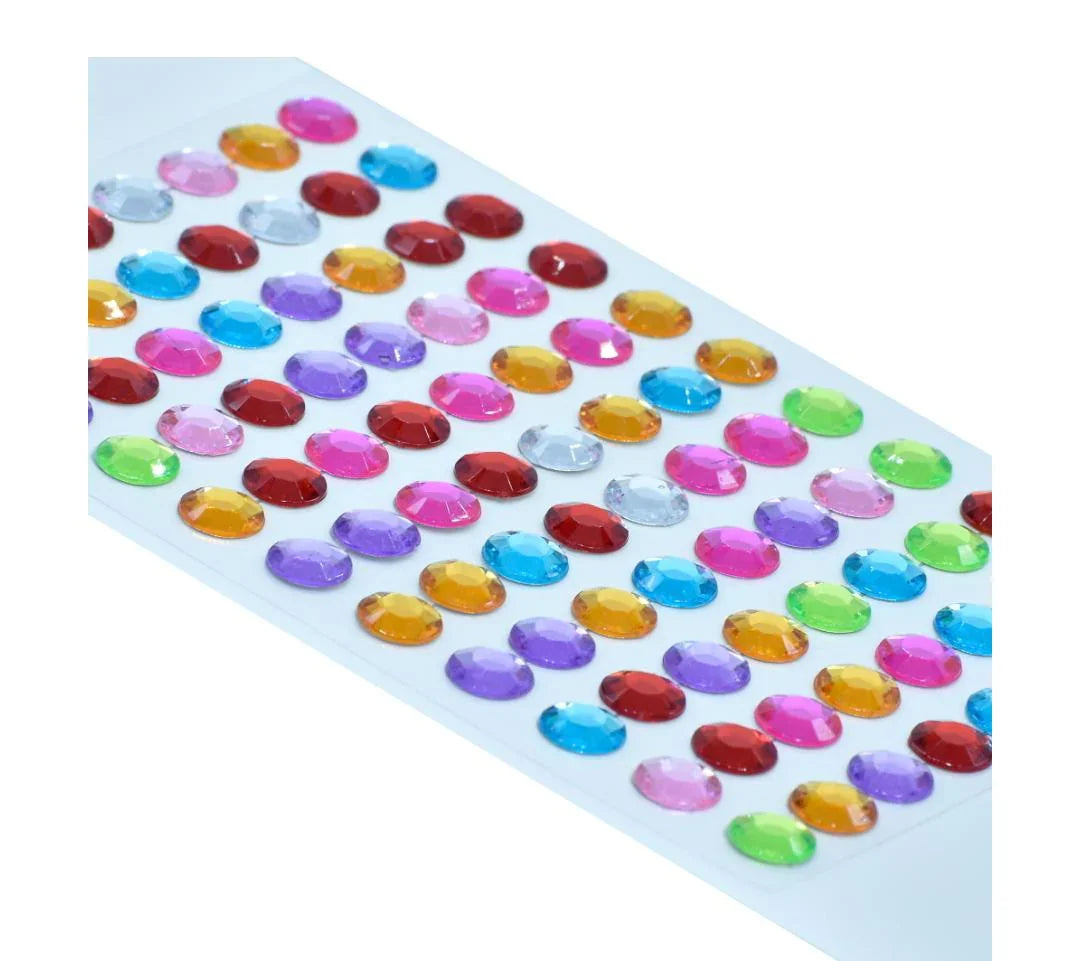 Jags Gem Stones Sticker Round Multicolour KSQ-Z-10
