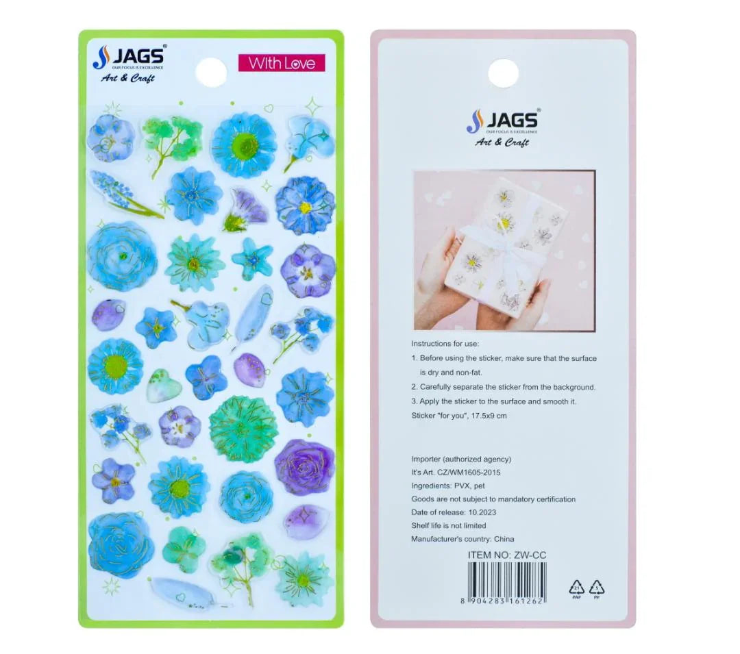 Jags Sticker With Love Flower ZW-CC