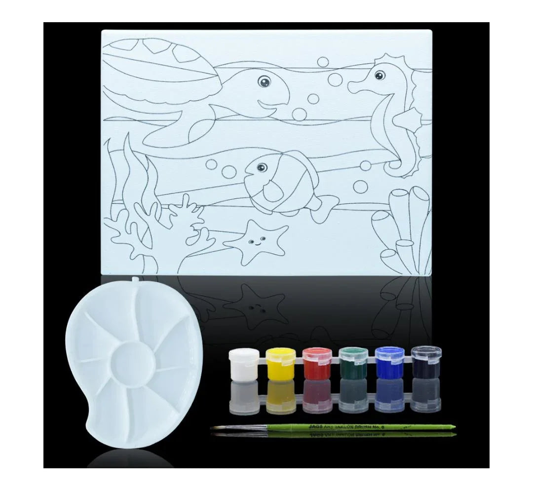 Stretched Canvas With Print 8x10Inch Fish SCW810-9