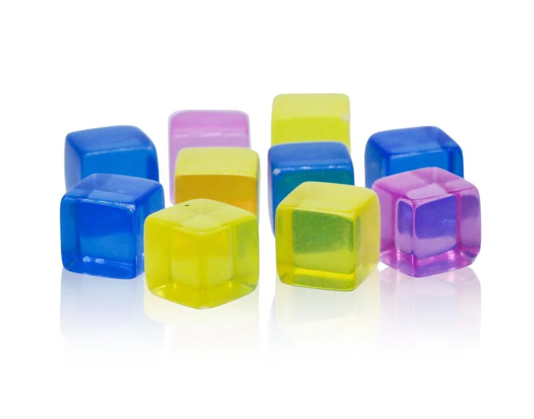 Miniature Transparent Colour Cube 10Pics MMTC17