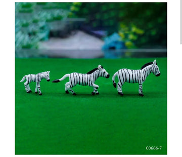 Miniature Model Zebra 6Pcs Set C0666-7