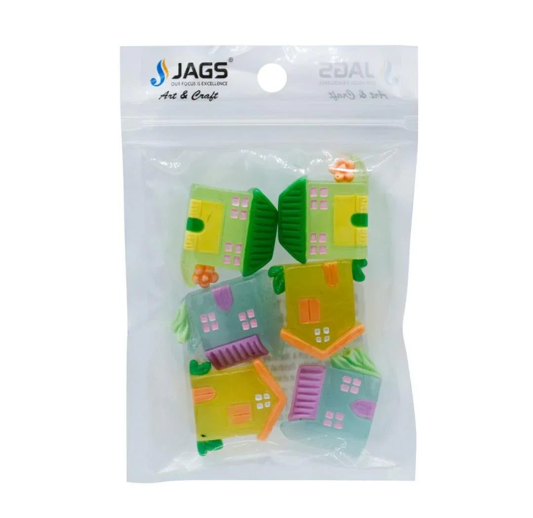 Miniature Model Transparent House 6Pcs Mix Colour MMAN-03