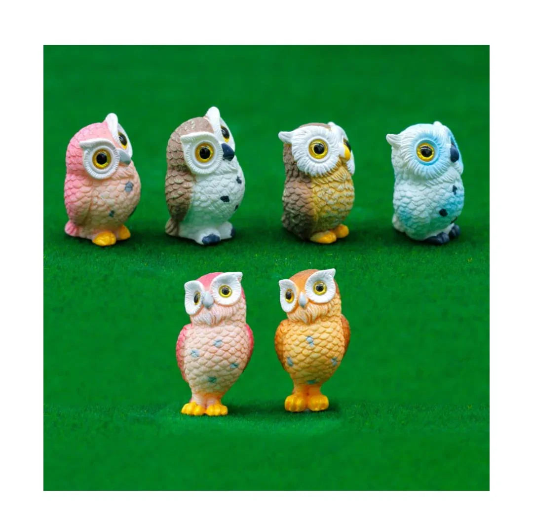 Miniature Model Owl 7Pcs C1234-1 To 7 C1234-A