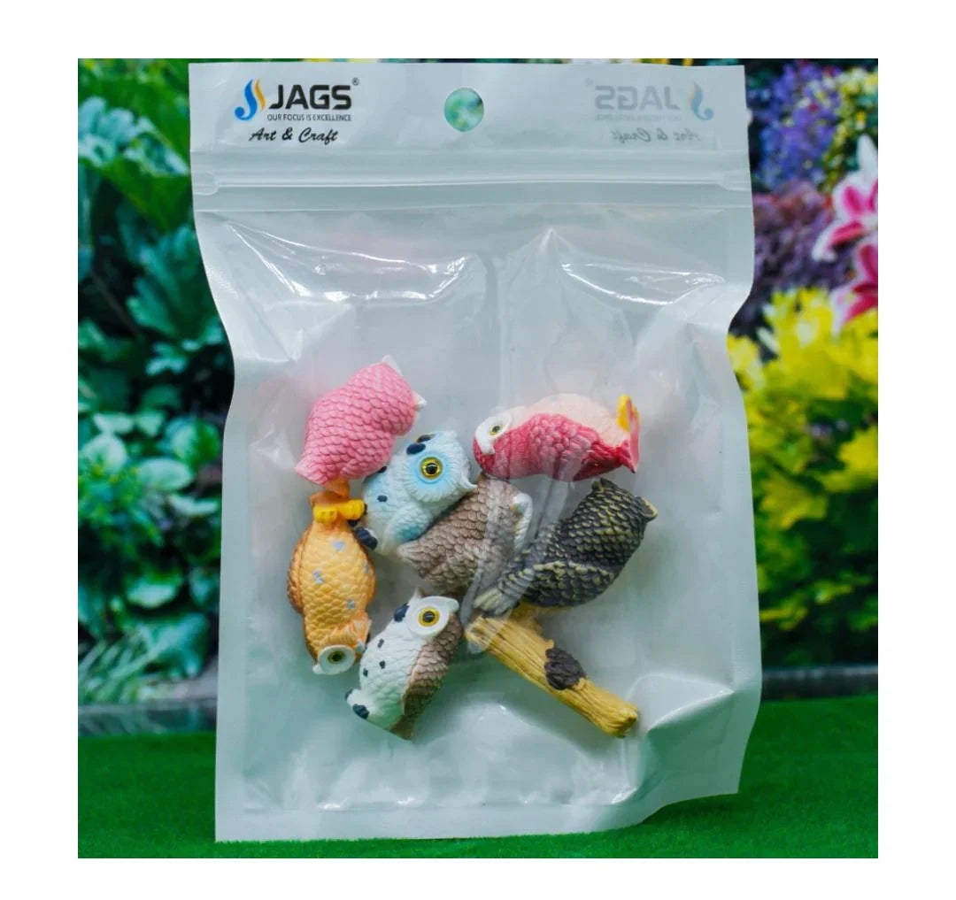 Miniature Model Owl 7Pcs C1234-1 To 7 C1234-A