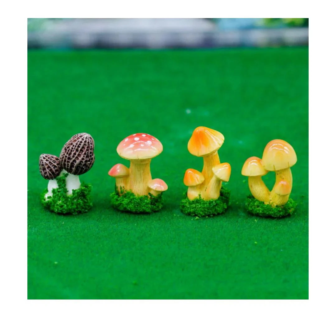 Miniature Model Mushroom 4Pcs Set C1299-1/2/3/4 C1299-1-4