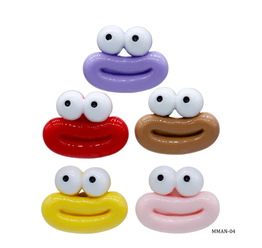 Miniature Model Mouth Eyes 5Pcs Mix Colour MMAN-04