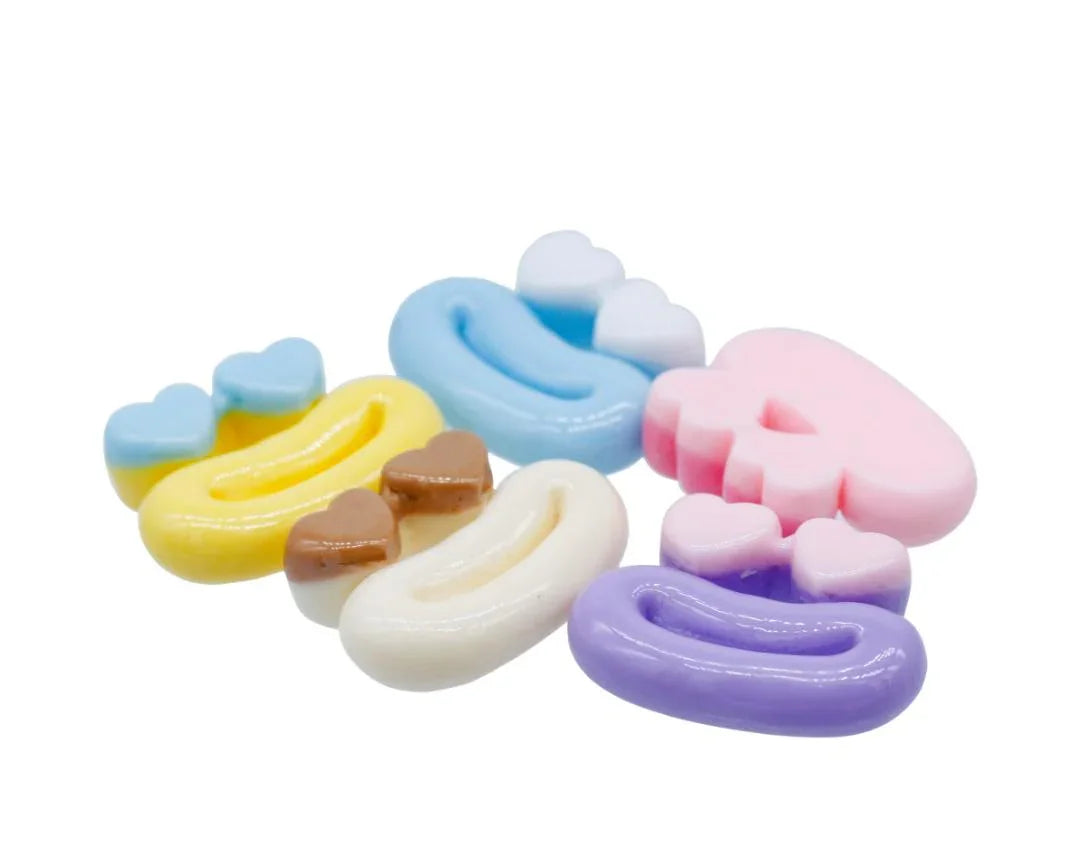 Miniature Model Mouth Eye Heart 5Pcs Mix Colour MMAN-17