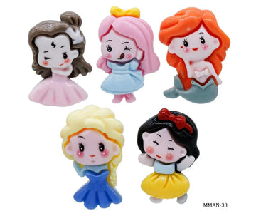 Miniature Model Mermaid Girl 5Pcs Mix Colour MMAN-33