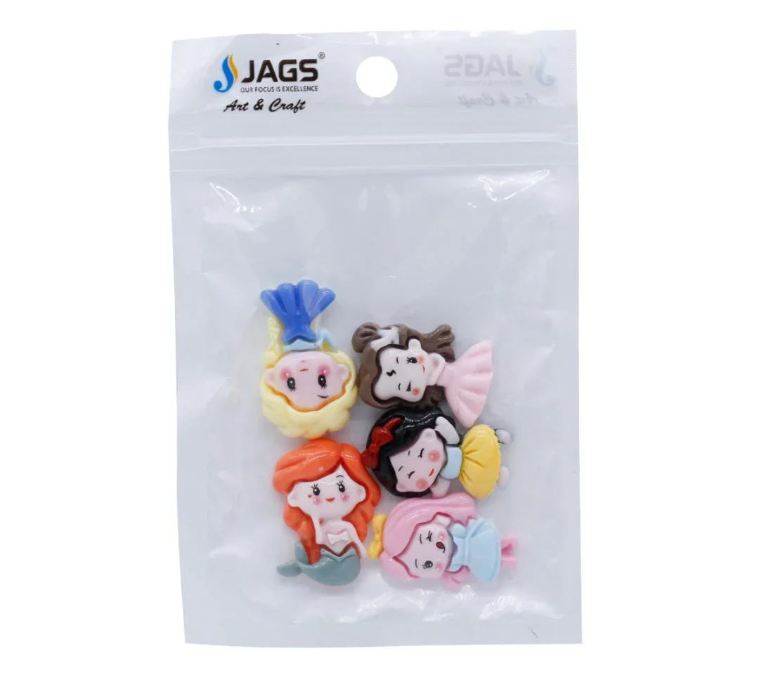 Miniature Model Mermaid Girl 5Pcs Mix Colour MMAN-33