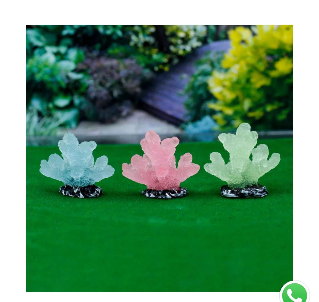 Miniature Model Luminous Coral Ornaments 3Pcs Set C0281-A