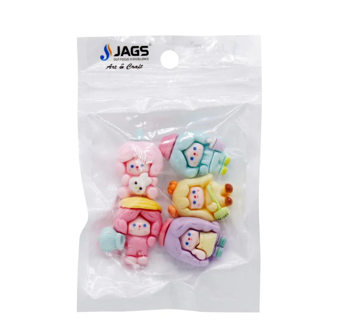 Miniature Model Kids Girls 5Pcs Mix Colour MMAN-16