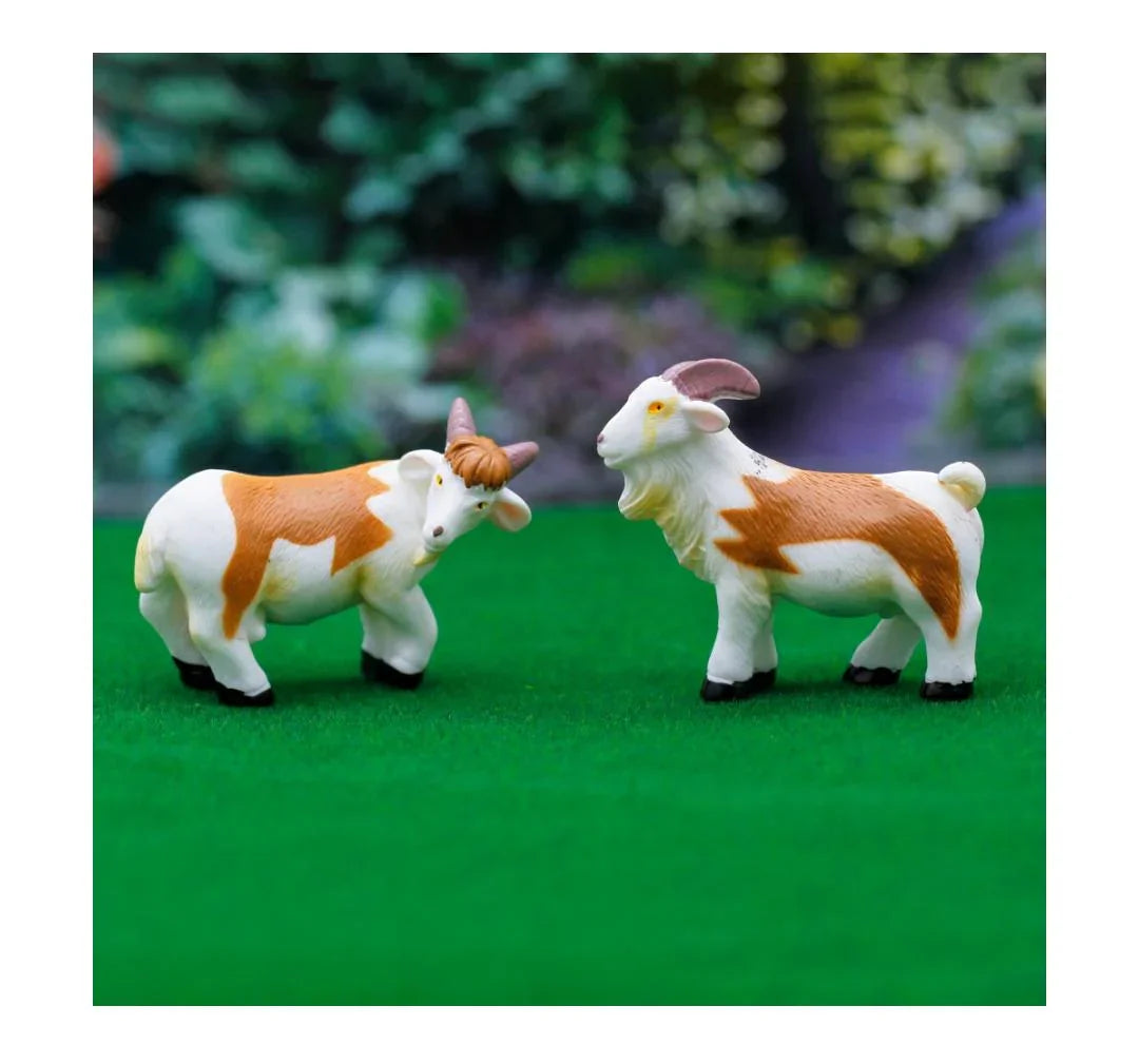 Miniature Model Goat White 2Pcs Set C1312-5/6 C1312-5-6