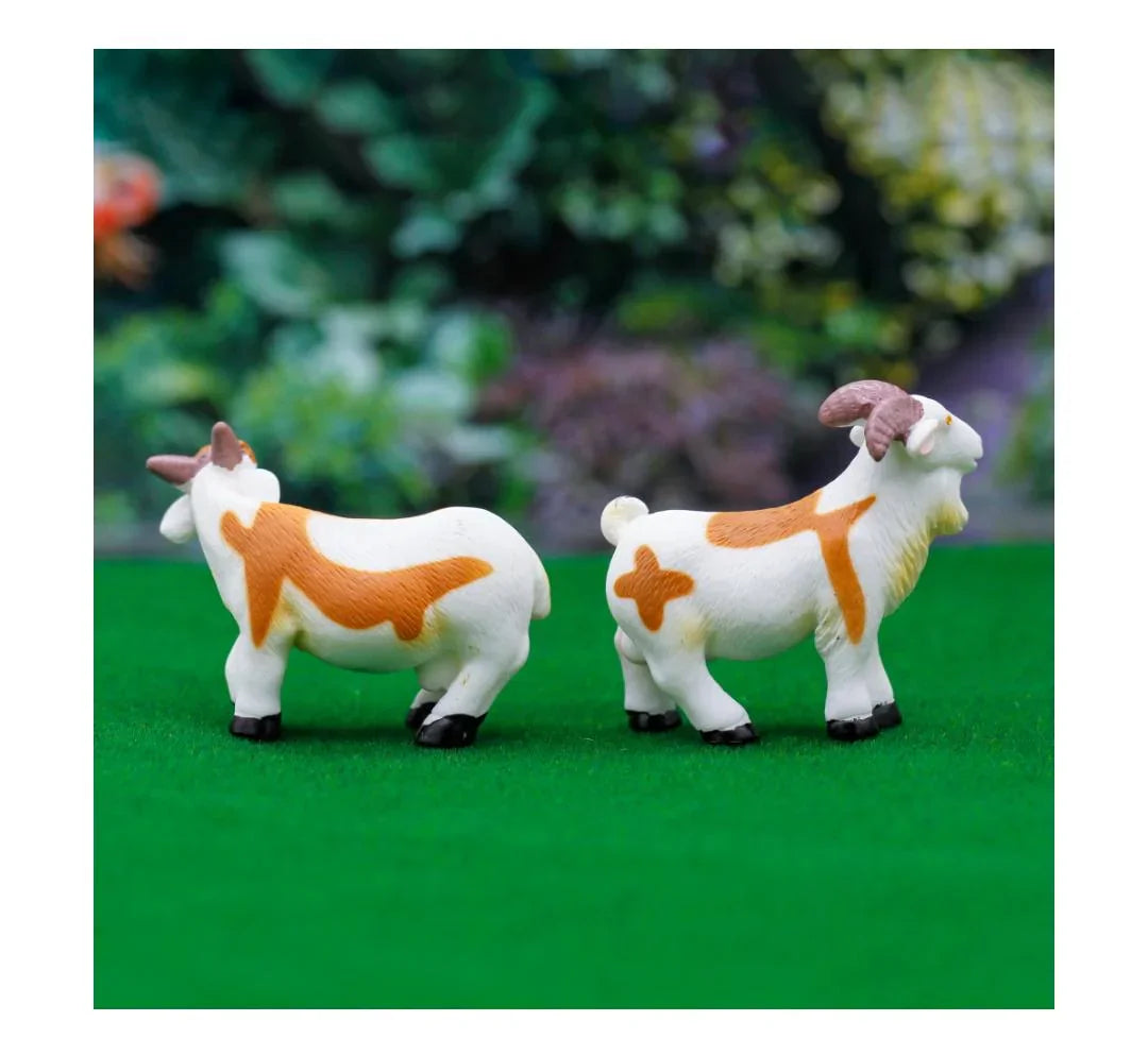 Miniature Model Goat White 2Pcs Set C1312-5/6 C1312-5-6