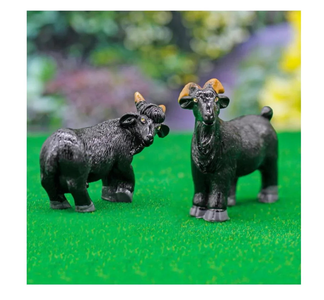 Miniature Model Goat Black 2Pcs Set C1312-7/8 C1312-7-8