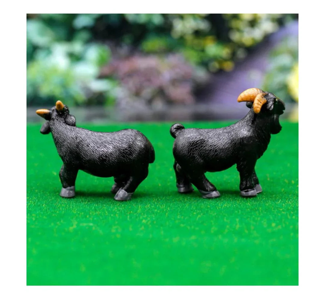 Miniature Model Goat Black 2Pcs Set C1312-7/8 C1312-7-8
