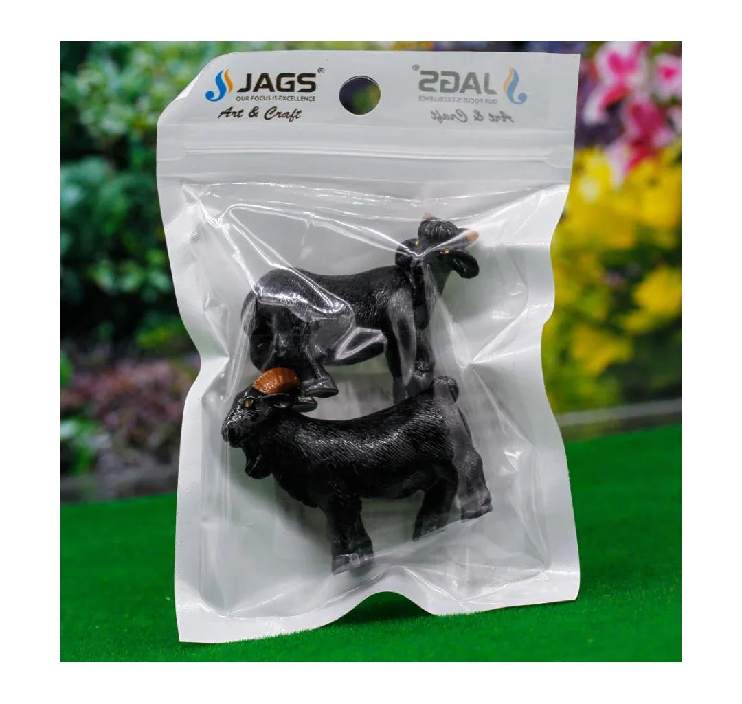Miniature Model Goat Black 2Pcs Set C1312-7/8 C1312-7-8