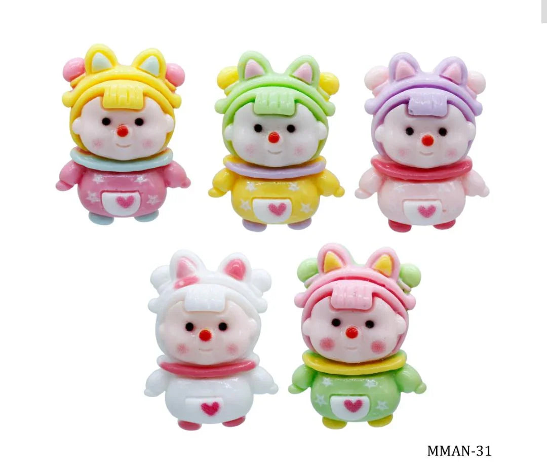 Miniature Model Girls 5Pcs Mix Colour MMAN-31
