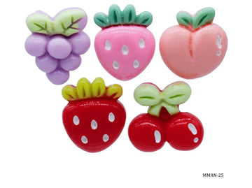 Miniature Model Fruit (3) 5Pcs Mix Colour MMAN-25