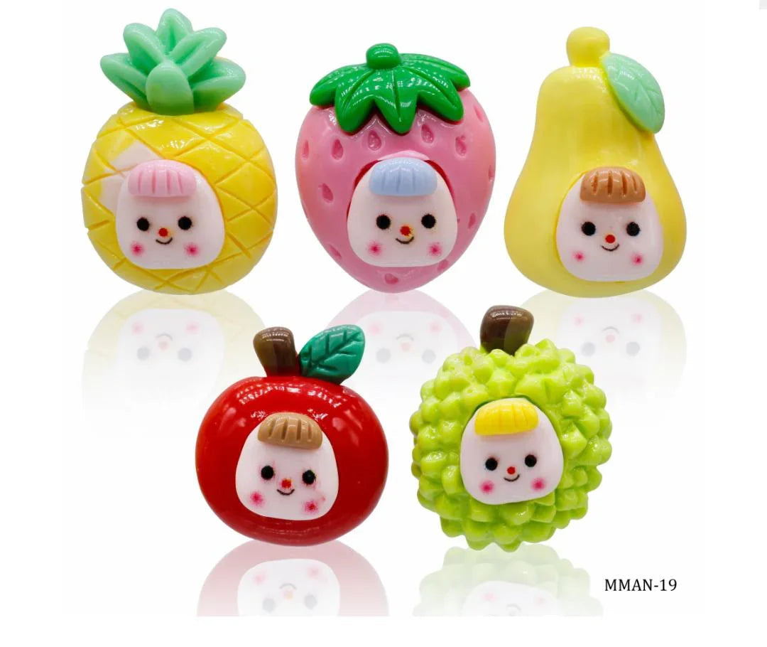 Miniature Model Fruit (2) 5Pcs Mix Colour MMAN-19