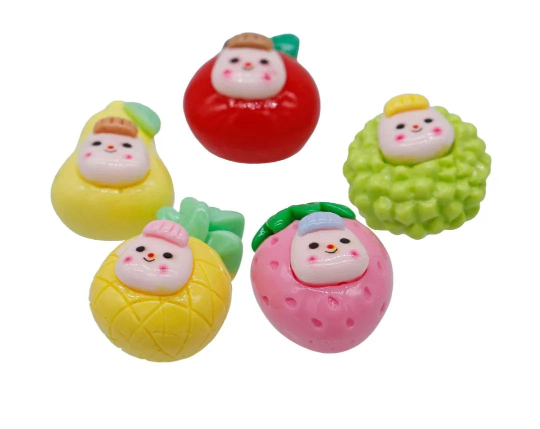 Miniature Model Fruit (2) 5Pcs Mix Colour MMAN-19