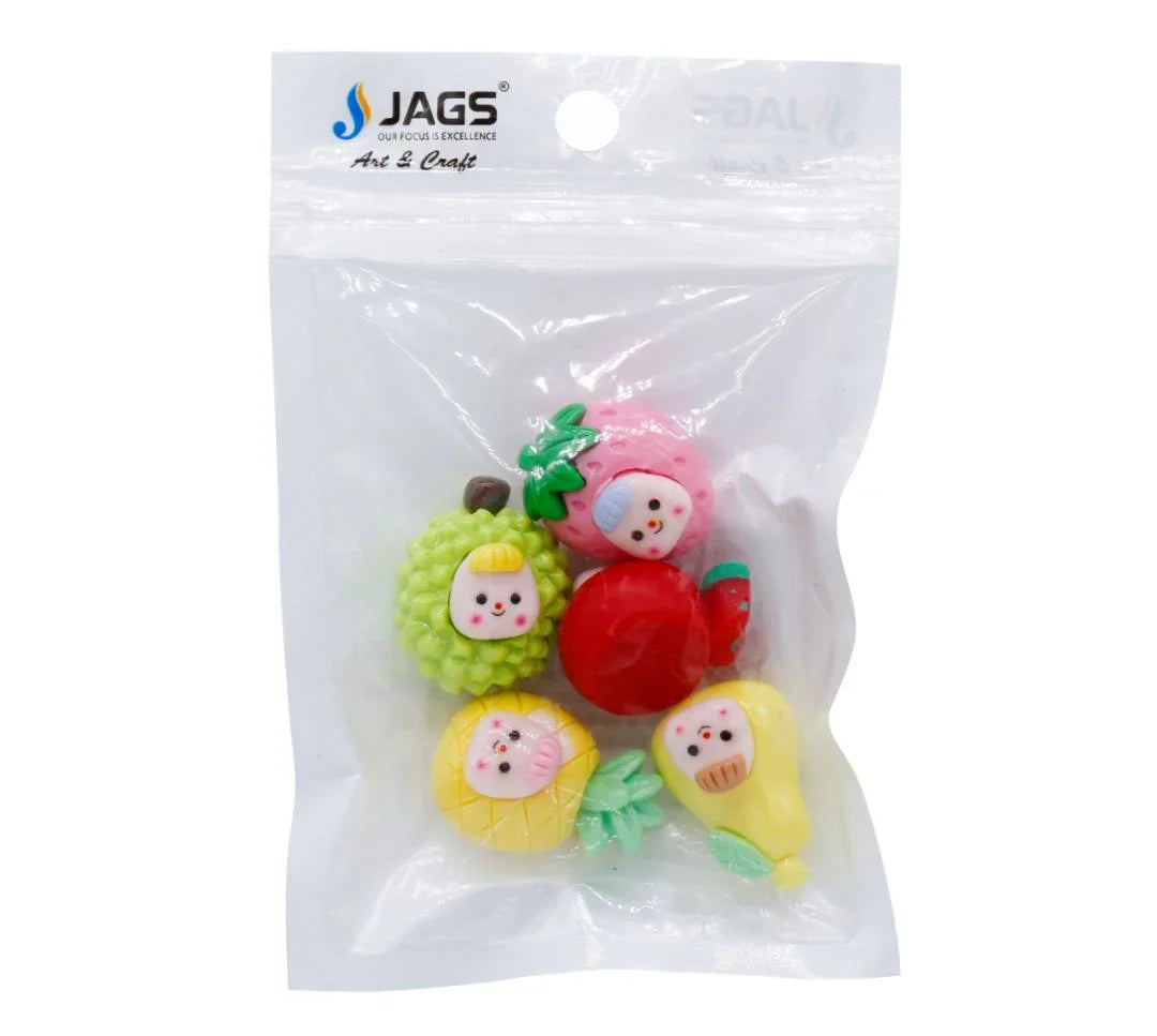 Miniature Model Fruit (2) 5Pcs Mix Colour MMAN-19