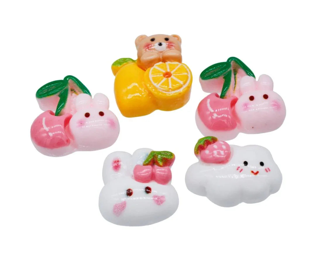 Miniature Model Fruit & Flower 5Pcs Mix Colour MMAN-29