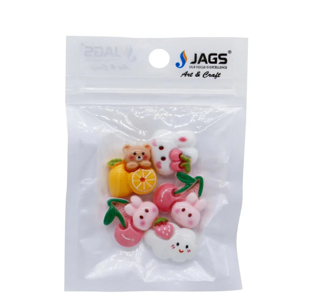 Miniature Model Fruit & Flower 5Pcs Mix Colour MMAN-29