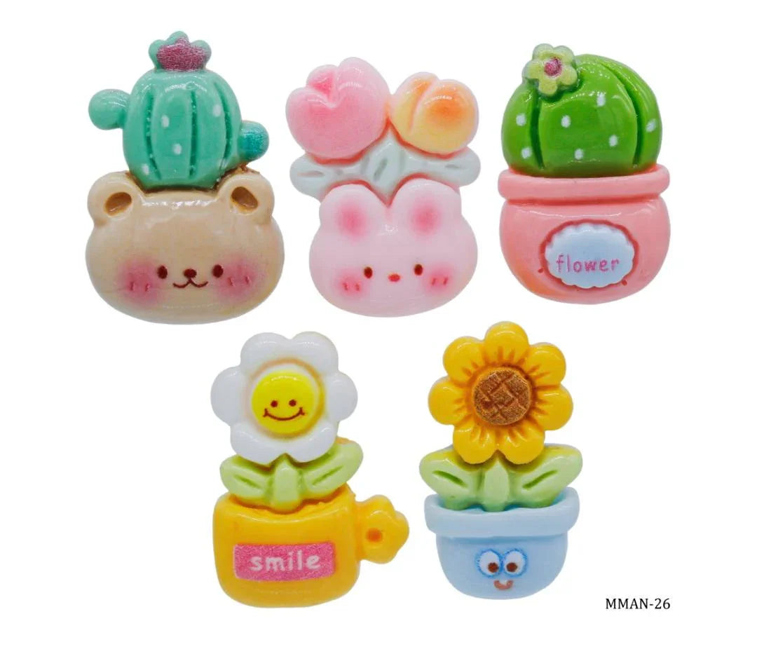 Miniature Model Flower 5Pcs Mix Colour MMAN-26