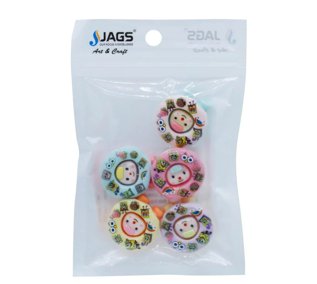 Miniature Model Donut 5Pcs Mix Colour MMAN-36