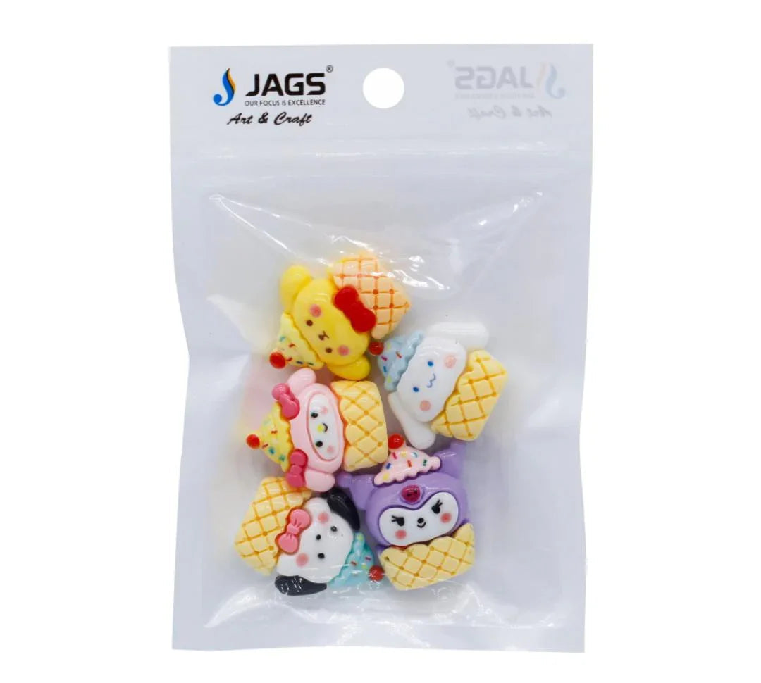 Miniature Model Cup Cake Cartoon 5Pcs Mix Colour MMAN-21