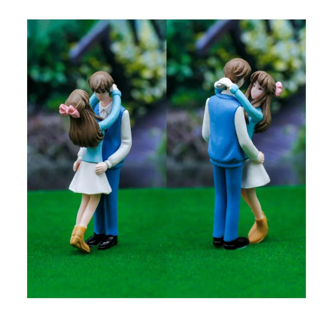 Miniature Model Couple Set Blue&White C0871-1 To 2 C0871-1-2