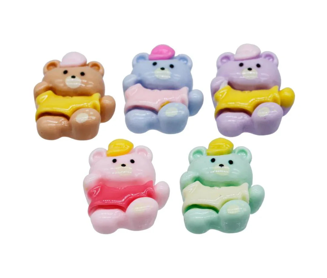 Miniature Model Catoon Teady 5Pcs Mix Colour MMAN-24