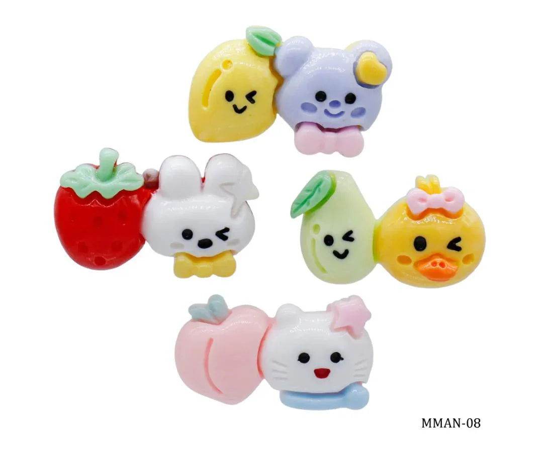 Miniature Model Cartoon Fruit 5Pcs Mix Colour MMAN-08