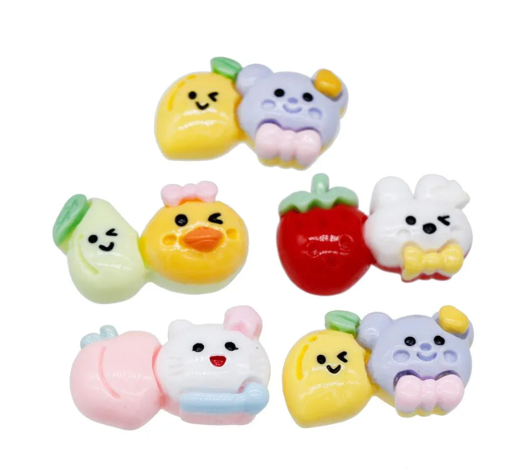 Miniature Model Cartoon Fruit 5Pcs Mix Colour MMAN-08