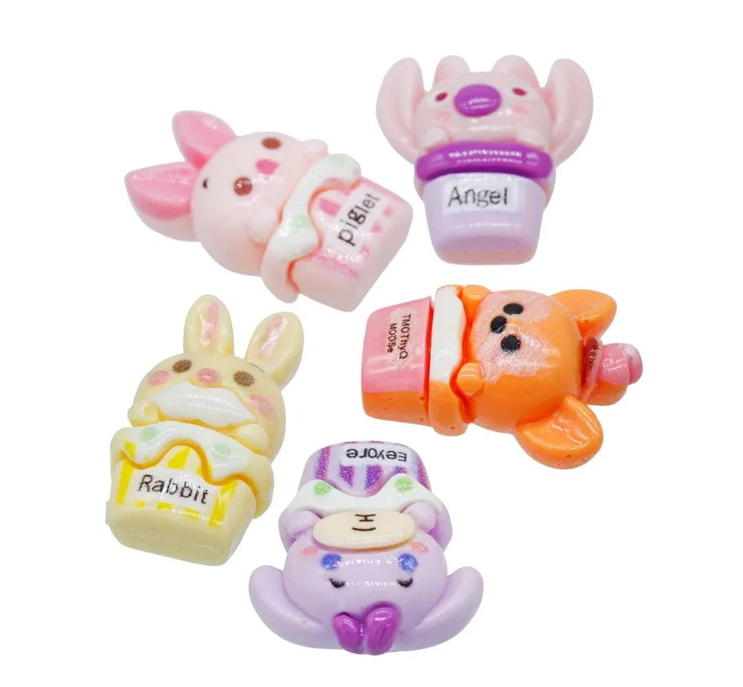 Miniature Model Cartoon Animal Frut 5Pcs Mix Colour MMAN-09