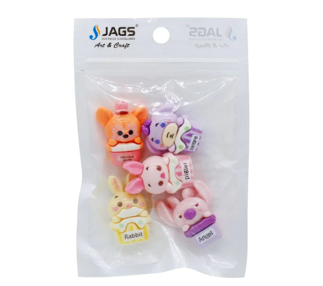 Miniature Model Cartoon Animal Frut 5Pcs Mix Colour MMAN-09