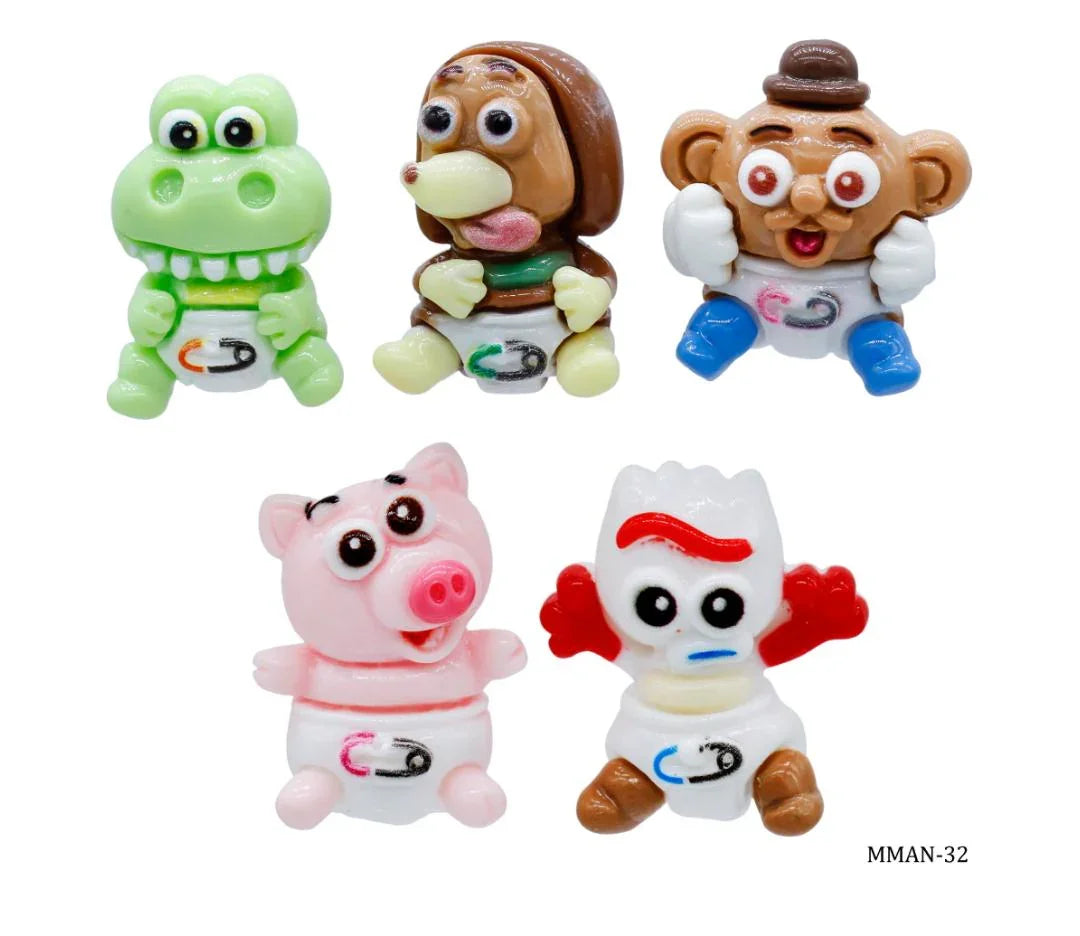 Miniature Model Cartoon Animal 5Pcs Mix Colour MMAN-32