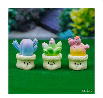 Miniature Model Cactus Plant 3Pcs Set C1299-13/15/17 C1183-C