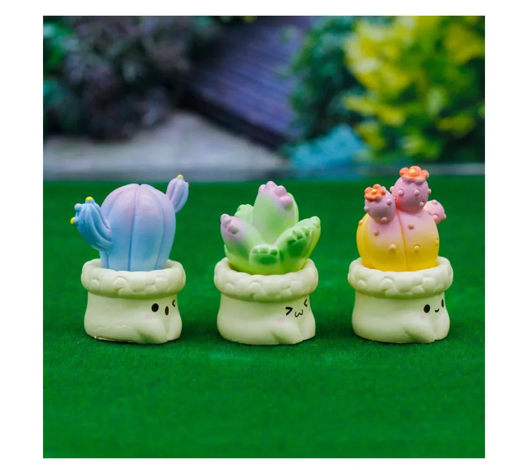 Miniature Model Cactus Plant 3Pcs Set C1299-13/15/17 C1183-C