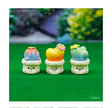 Miniature Model Cactus Plant 3Pcs Set C1299-1/3/5 C1183-A