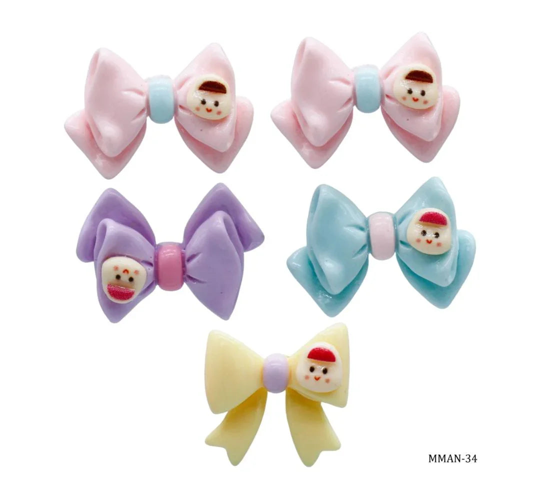 Miniature Model Bow Tie Design 5Pcs Mix Colour MMAN-34