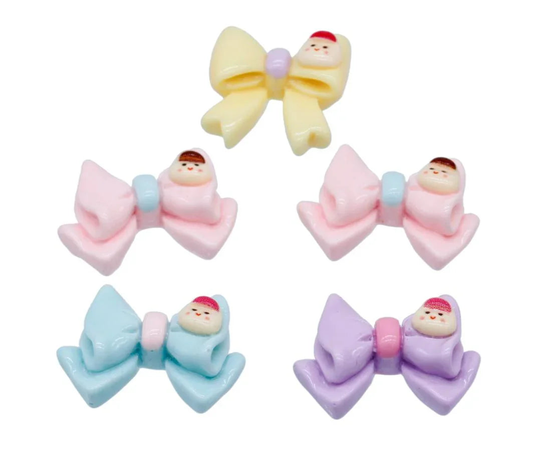 Miniature Model Bow Tie Design 5Pcs Mix Colour MMAN-34