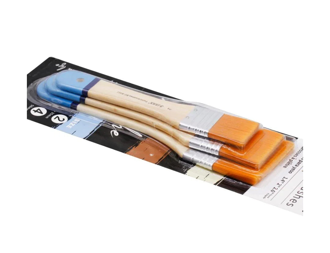 Gesso Paint Brush 3PicsSet Synth Hair Lig 35 50 65MM BS-8032