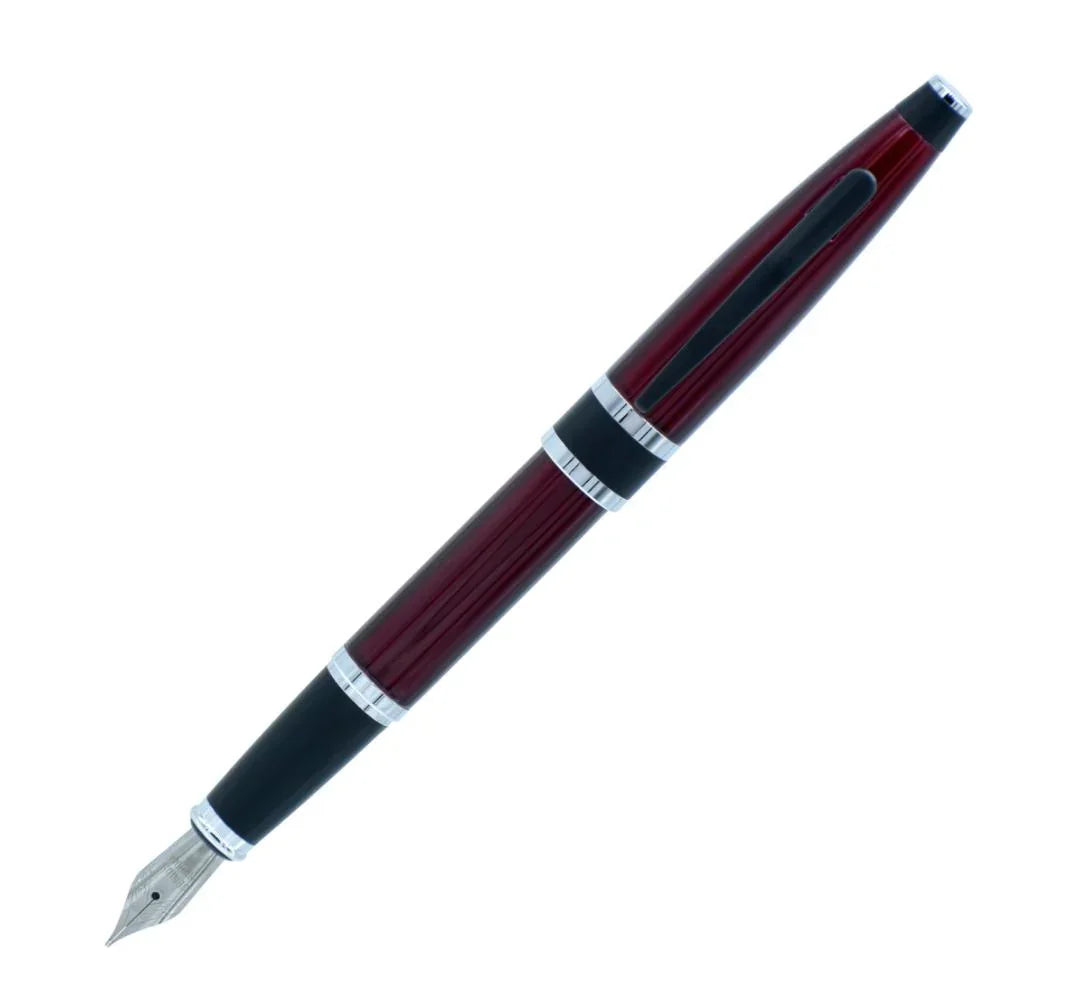 Fountain Pen Red Black Clip 9168FPRD
